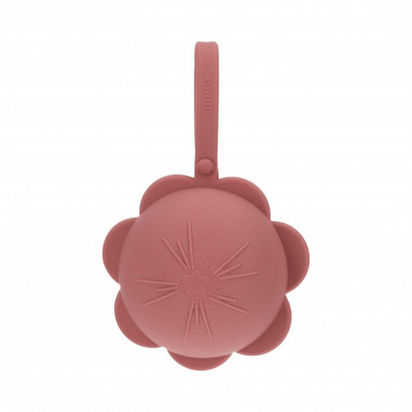 Bibs Porta Chupetas Silicone Flower