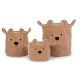 Childhome Conjunto de 3 Cestos Teddy