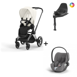 Cybex Priam Chrome Black + Cloud T + Base Isofix T