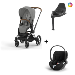 Cybex Priam Chrome Brown + Cloud T + Base Isofix T