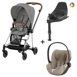 Cybex Mios Chrome Brown + Cloud T Plus + Base Isofix T