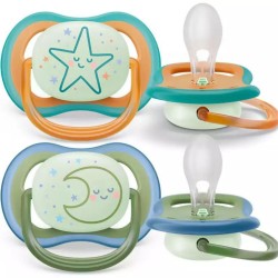 Philips Avent Chupetas Ultra Air Night Time Stars 18M+