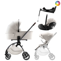Carrinho de Bebé Britax Römer Rio com Alcofa, Baby-Safe Pro LUX e Base Vario 5Z