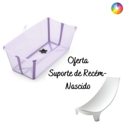 Banheira Dobrável Stokke Flexi Bath com Oferta Suporte de Recém-Nascido