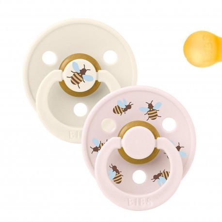 2 chupetas Bibs Colour Bumblebee Ivory Mix 0-6m