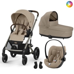 Carrinho de Bebé Cybex Balios S Lux, Alcofa, Cloud G i-Size Plus e Adaptadores