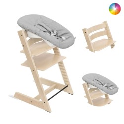 Conjunto Cadeira Tripp Trapp Stokke e Set Recém-Nascido