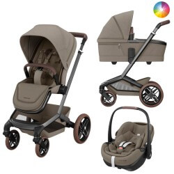 Carrinho de Bebé Maxi-Cosi Fame, Alcofa e Pebble 360 Pro2