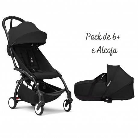 Carrinho de Bebé Stokke YOYO 3 Black com Pack de 6+