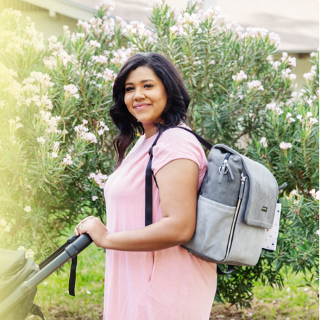 Mochila Boxy Pewter Matte Leatherette