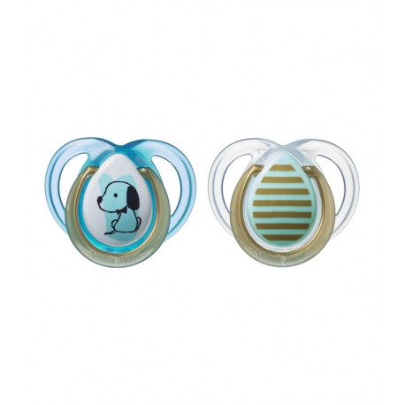 Tommee Tippee 2 Chupetas Moda Menino 0-6 meses