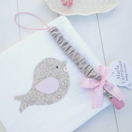 Conjunto Pasarinho Fralda + Prende Chupetas