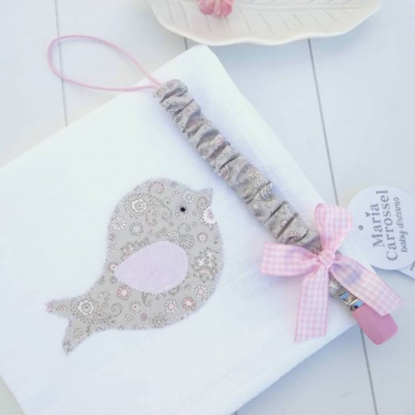 Conjunto Pasarinho Fralda + Prende Chupetas