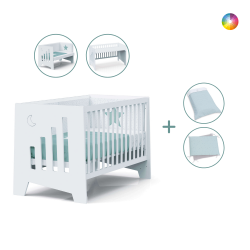 Alondra Berço Omni XL Co-sleeping Branco 3 em 1 + Têxteis