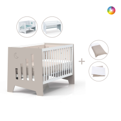 Alondra Berço Omni XL Co-sleeping Areia 3 em 1 + Têxteis