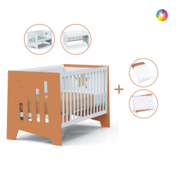 Alondra Berço Omni XL Co-sleeping Terracotta 3 em 1 + Têxteis