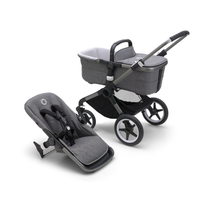 Carrinho de Passeio Bugaboo Fox 3 Chassi Graphite sem Capota - Bugaboo - 8717447143185