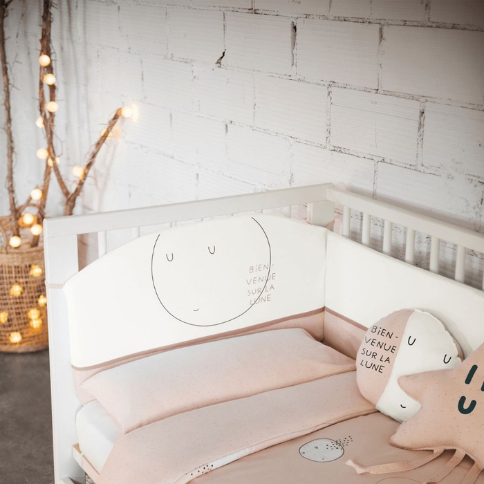 Protetor de Berço Baby Clic Nuit Rosa - Baby Clic - 8438082914953