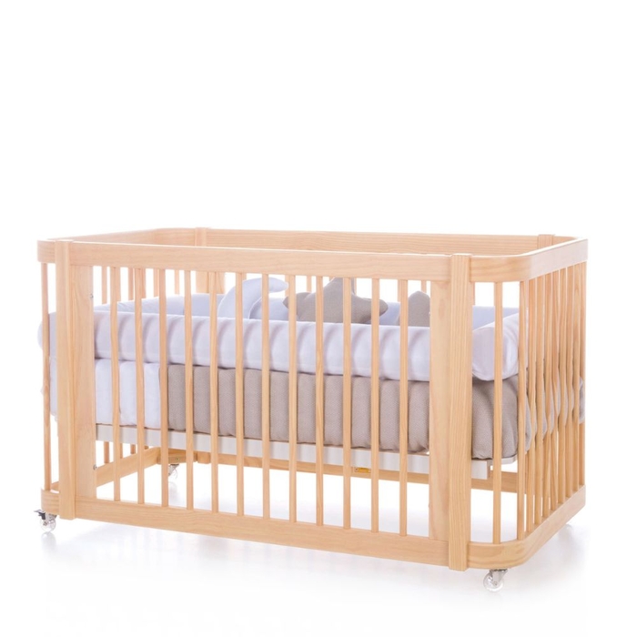 Berço Alondra Crea Due Nomad 3 em 1 com Colchão, Kit Co-Sleeping e Têxteis - Alondra - CREA2-K36-M5000-TX122