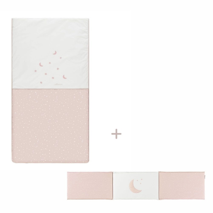 Colcha e Protetor Petit Praia Cosmos Rosa - Petit Praia - 8438083000853