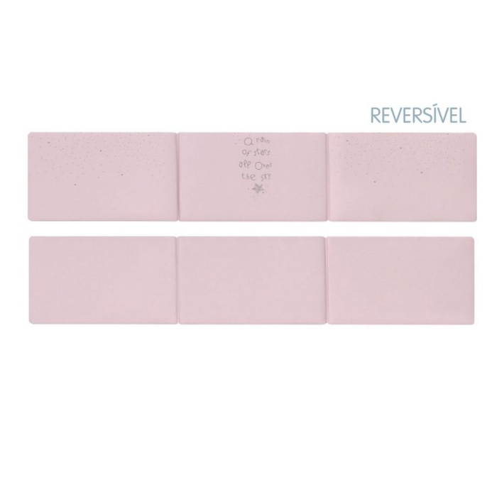 Protetor de Berço Petit Praia Etoile Rosa 70x140cm - Petit Praia - 8438082863541