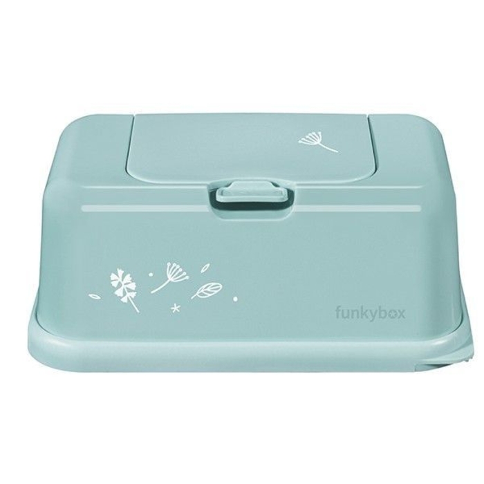Porta-Toalhitas FunkyBox Menta - Folhas - Funky Box - 8718347900922