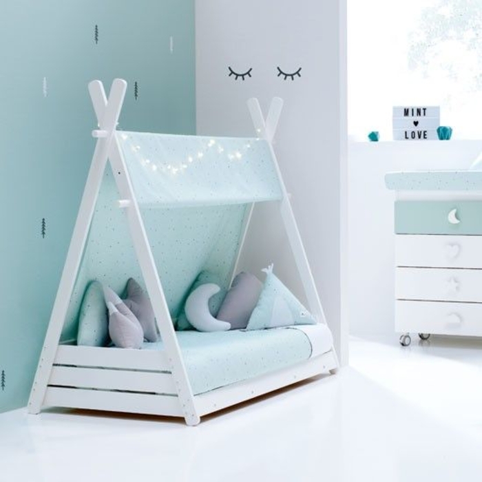 Cama Junior Alondra Montessori Homy XL White com Colchão e Edredão - Alondra - HOMYXL-22-TX055
