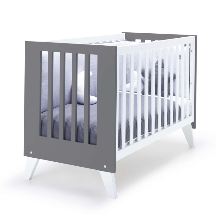 Berço Alondra Nexo Marengo | Pinho Lacado 4 em 1 com Têxteis - Alondra - NEXO-K11-M7769-TX128