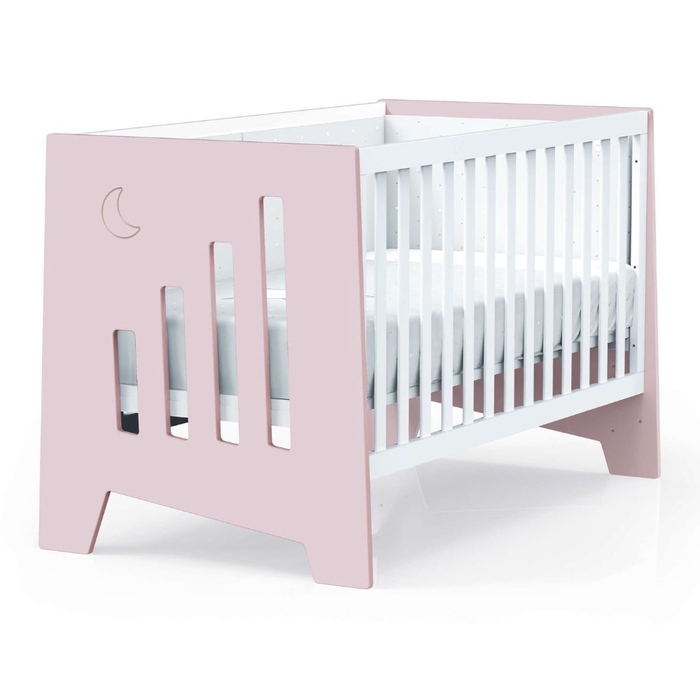 Berço Alondra Omni XL Pink 6 em 1 com Colchão, Barra Infantil, Kit Co-Sleeping e Têxteis - Alondra - OMNIXL-K16-M7742-TX122