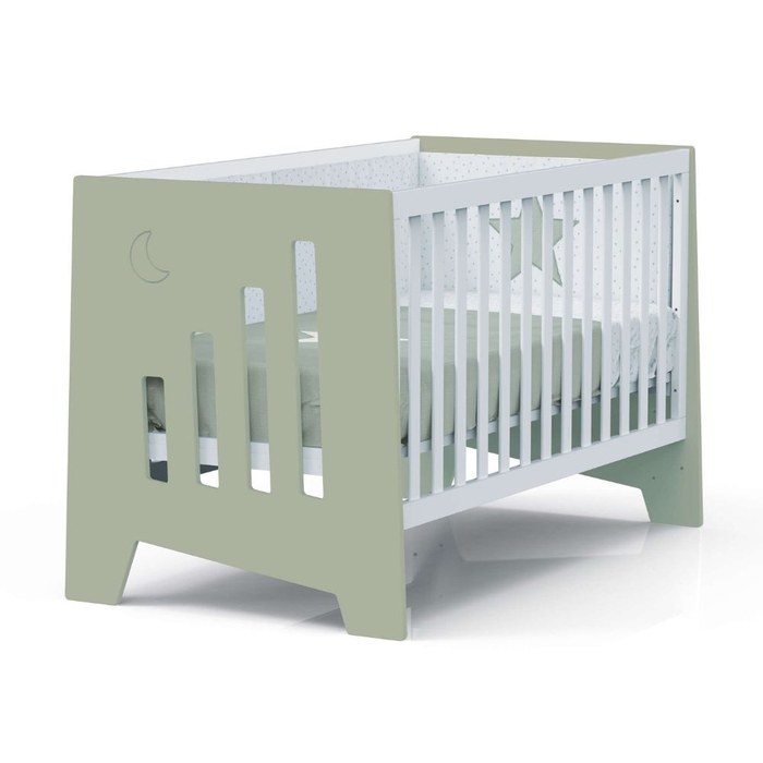 Berço Alondra Omni XL Erba 6 em 1 com Colchão, Barra Infantil, Kit Co-Sleeping e Têxteis - Alondra - OMNIXL-K16-M7756-TX127