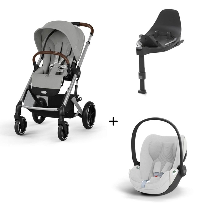 Carrinho de Bebé Balios S Lux Silver, Babycoque Cloud T i-Size Plus e Base T Isofix i-Size Cybex - Cybex - PACKBALIOS016-012