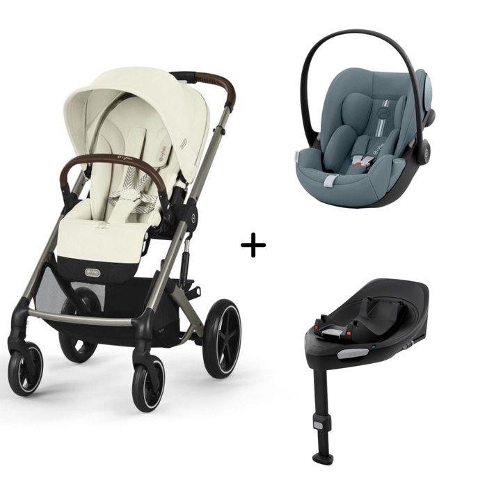 Carrinho de Bebé Balios S Lux Taupe, Babycoque Cloud G i-Size Plus e Base Isofix G i-Size Cybex - Cybex - PACKBALIOS020-009