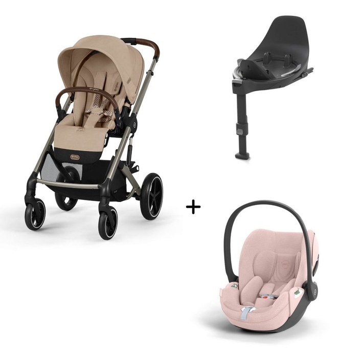 Carrinho de Bebé Balios S Lux Taupe, Babycoque Cloud T i-Size Plus e Base T Isofix i-Size Cybex - Cybex - PACKBALIOS024-004