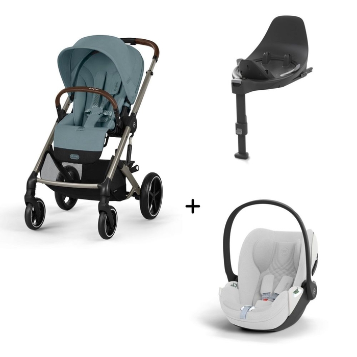Carrinho de Bebé Balios S Lux Taupe, Babycoque Cloud T i-Size Plus e Base T Isofix i-Size Cybex - Cybex - PACKBALIOS024-018