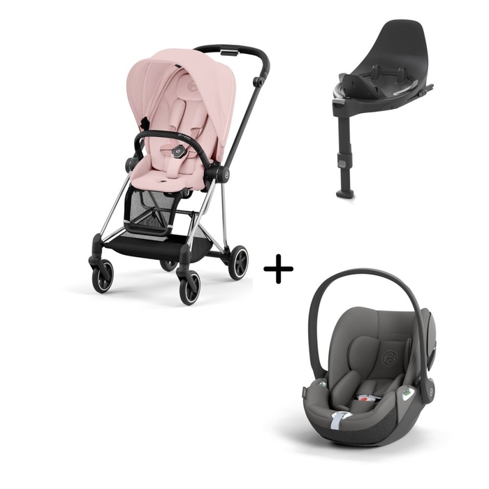Carrinho de Bebé Mios Chrome Black, Babycoque Cloud T i-Size e Base T i-Size Cybex - Cybex - PACKMIOS002-007