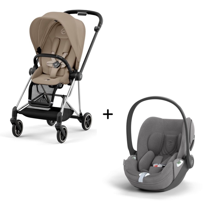 Carrinho de Bebé Mios Chrome Black e Babycoque Cloud T i-Size Plus Cybex - Cybex - PACKMIOS003-013