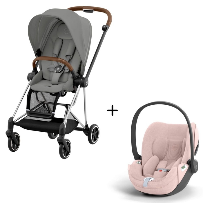 Carrinho de Bebé Mios Chrome Brown e Babycoque Cloud T i-Size Plus Cybex - Cybex - PACKMIOS007-010