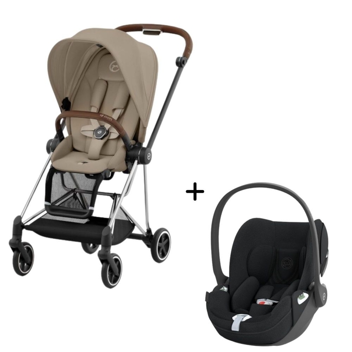 Carrinho de Bebé Mios Chrome Brown e Babycoque Cloud T i-Size Plus Cybex - Cybex - PACKMIOS007-014