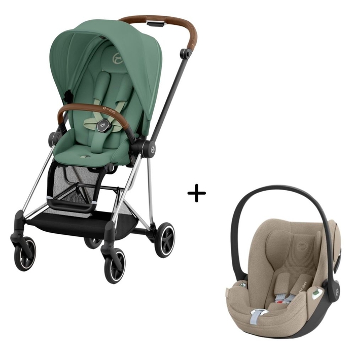 Carrinho de Bebé Mios Chrome Brown e Babycoque Cloud T i-Size Plus Cybex - Cybex - PACKMIOS007-035