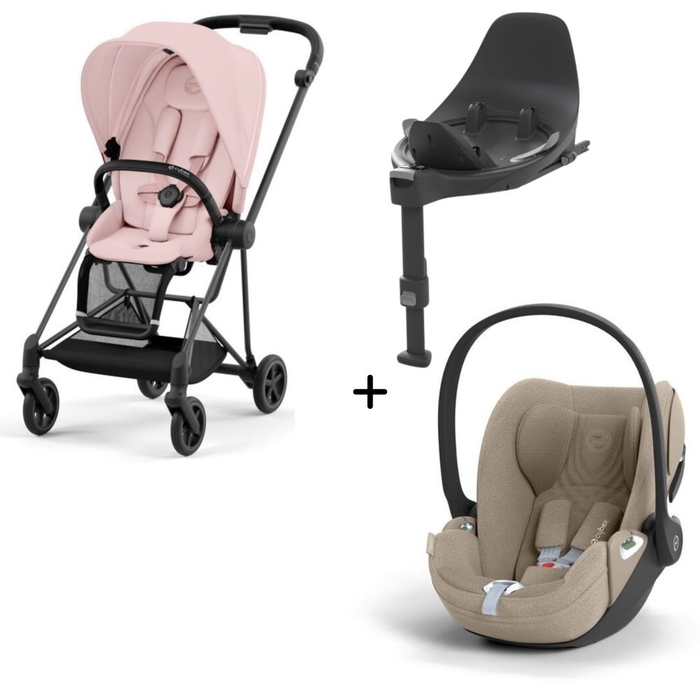 Carrinho de Bebé Mios Matt Black, Babycoque Cloud T i-Size Plus e Base T i-Size Cybex - Cybex - PACKMIOS012-023