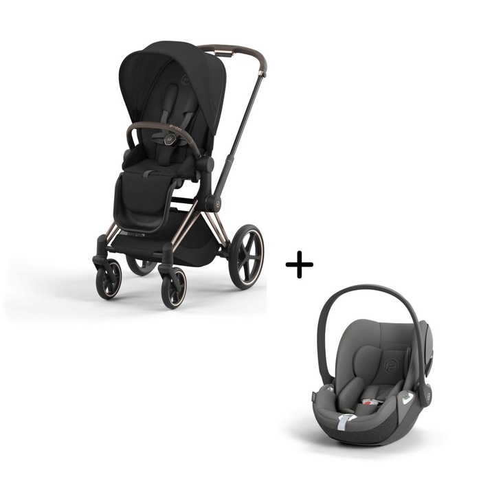 Carrinho de Bebé Priam Rosegold e Babycoque Cloud T i-Size Cybex - Cybex - PACKPRIAM001-001