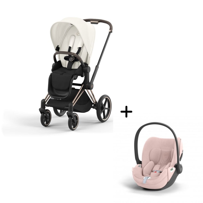 Carrinho de Bebé Priam Rosegold e Babycoque Cloud T i-Size Plus Cybex - Cybex - PACKPRIAM003-028