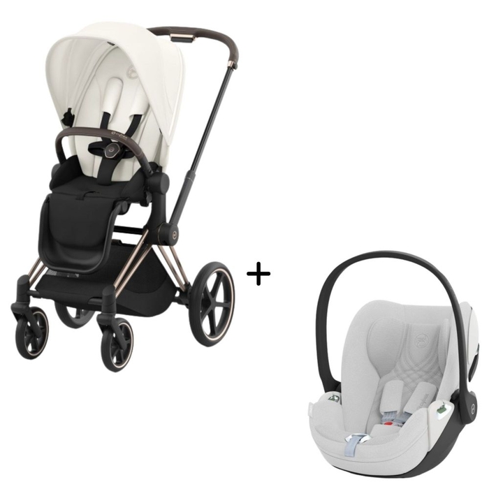 Carrinho de Bebé Priam Rosegold e Babycoque Cloud T i-Size Plus Cybex - Cybex - PACKPRIAM003-030