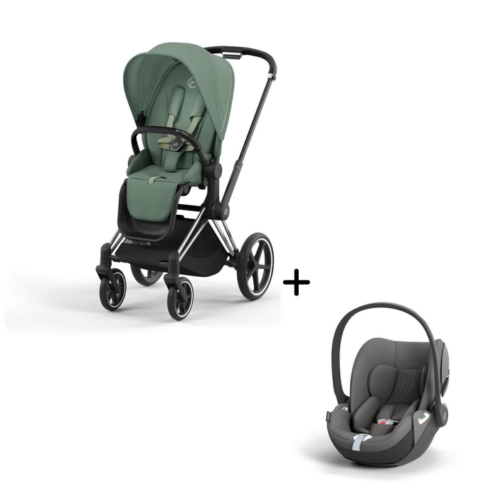Carrinho de Bebé Priam Chrome Black e Babycoque Cloud T i-Size Cybex - Cybex - PACKPRIAM005-011