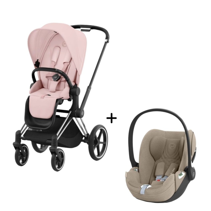 Carrinho de Bebé Chrome Black e Babycoque Cloud T i-Size Plus Cybex - Cybex - PACKPRIAM007-023