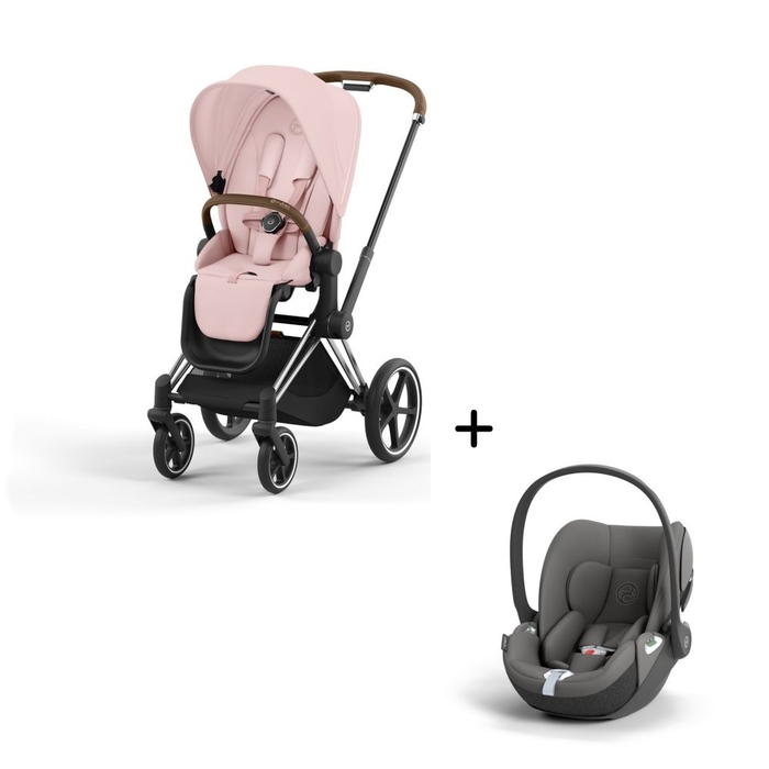 Carrinho de Bebé Priam Chrome Brown e Babycoque Cloud T i-Size Cybex - Cybex - PACKPRIAM009-007