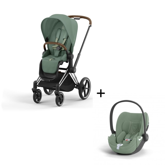 Carrinho de Bebé Priam Chrome Brown e Babycoque Cloud T i-Size Plus Cybex - Cybex - PACKPRIAM011-033