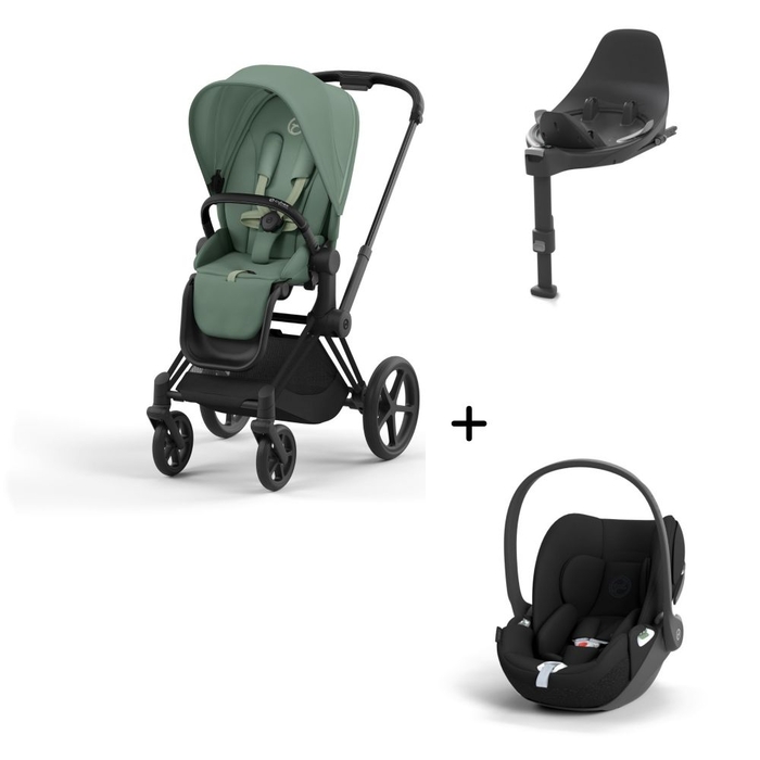 Carrinho de Bebé Priam Matt Black, Babycoque Cloud T i-Size e Base T Isofix i-Size Cybex - Cybex - PACKPRIAM014-012