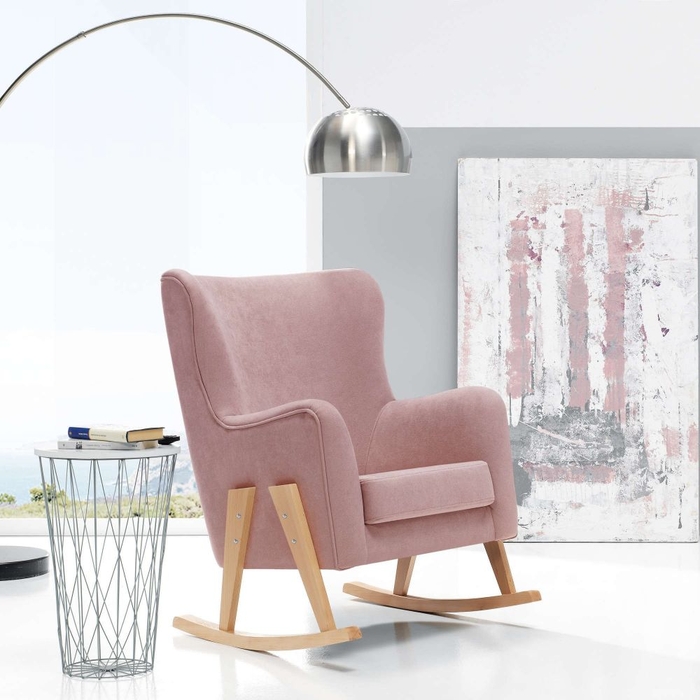 Sofá de Amamentação Alondra Glam Tecido Pés Pinho - Alondra - 8431904320130