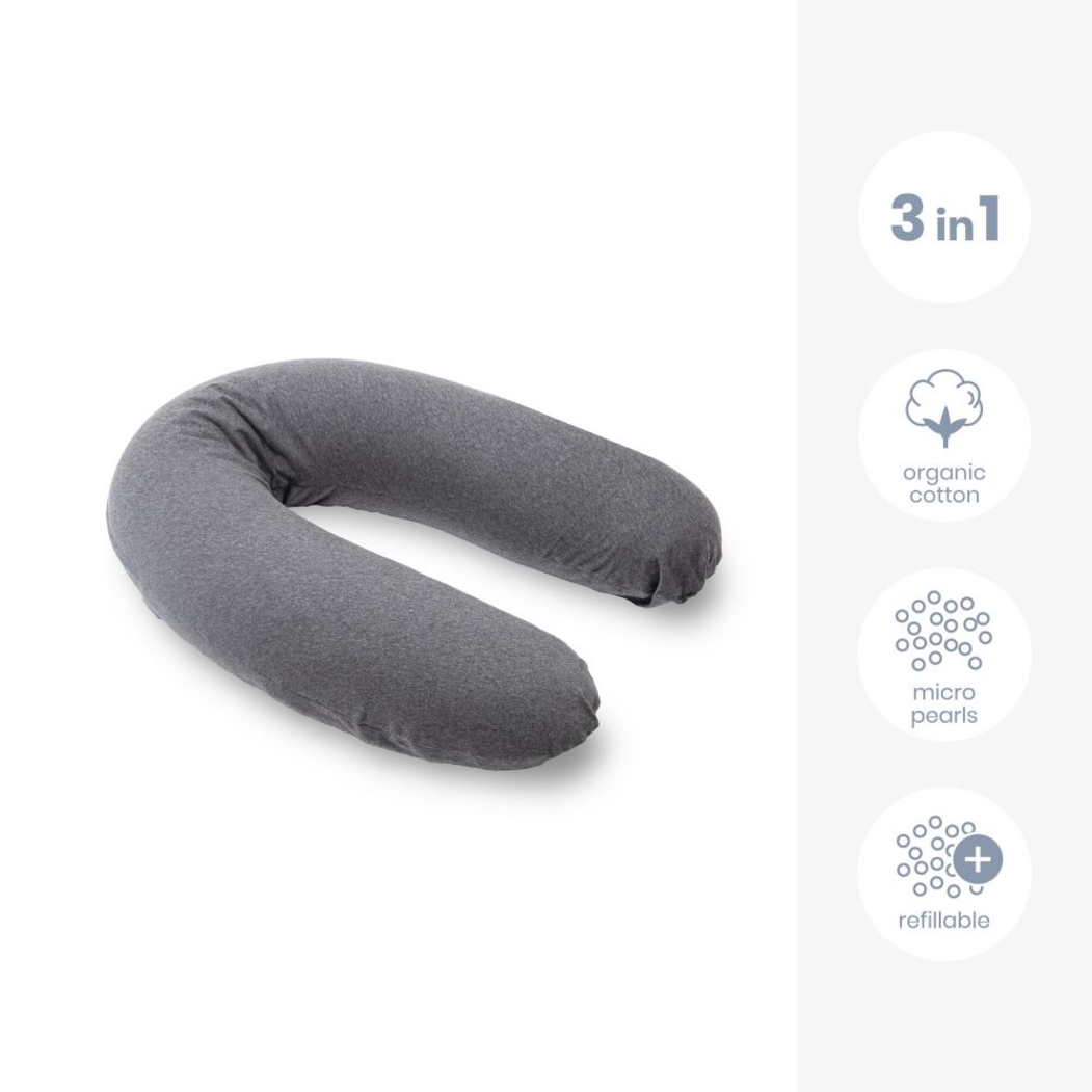 Almofada de Gravidez e Amamentação Doomoo Buddy Chine Antracite - Doomoo - 5400653007312